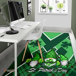 St. Patrick Day Ireland Gnome Area Rug Shamrock