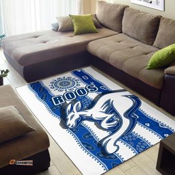 Melbourne Kangaroos Rugs Indigenous North Roos White