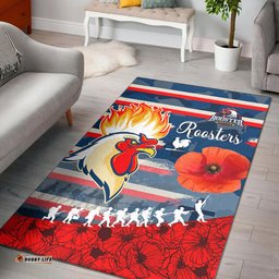 Vibe Hoodie Area Rug Sydney Roosters Style ANZAC Day Area Rug 06