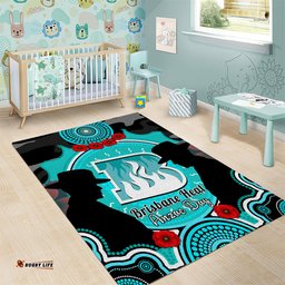 Brisbane Heat ANZAC 2024 Area Rug Lest We Forget Poppy Mix Camouflage