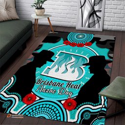 Brisbane Heat ANZAC 2024 Area Rug Lest We Forget Poppy Mix Camouflage
