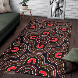 Vibe Hoodie Aboriginal Area Rug Indigenous Aboriginal Art Dot Painting 3 RLT20