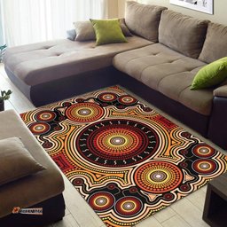 Vibe Hoodie Aboriginal Area Rug Indigenous dot art painting 05 RLT20