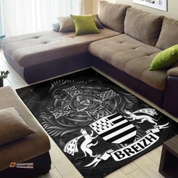 Celtic Area Rug Brittany Flag With Celtic Cross