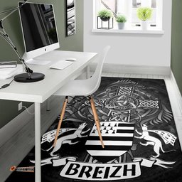 Celtic Area Rug Brittany Flag With Celtic Cross
