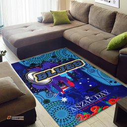 Blues Rugby Area Rug Aboriginal ANZAC Day '' Lest We Forget '' Color Drawing Patterns Area Rug RLT12