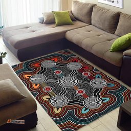 Vibe Hoodie Aboriginal Area Rug Indigenous connection concept artwork RLT20