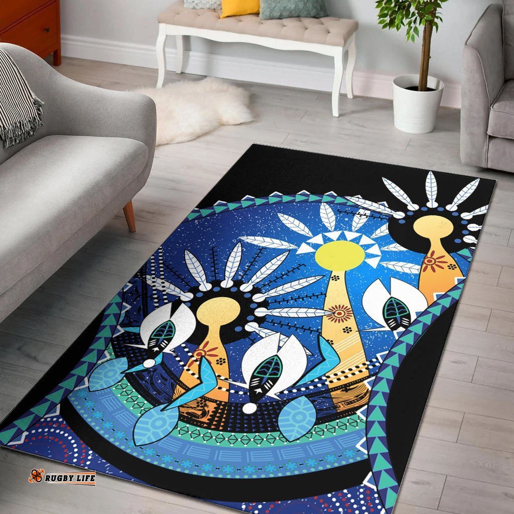 Vibe Hoodie Torres Strait Area Rug Dhari Mask In Plam Tree RLT20