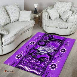 Hobart Hurricanes Cricket Area Rug Happy Australia Day Aboriginal Art