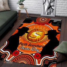 Perth Scorchers ANZAC 2024 Area Rug Lest We Forget Poppy Mix Camouflage
