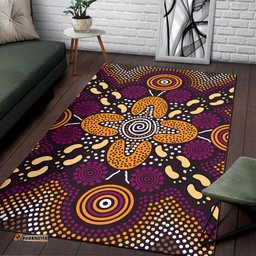 Vibe Hoodie Aboriginal Area Rug Indigenous dot art painting 09 RLT20