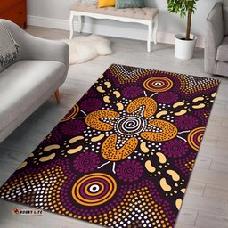 Vibe Hoodie Aboriginal Area Rug Indigenous dot art painting 09 RLT20