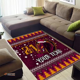 Custom Broncos Rugby Area Rug Heart Of All Queenland Christmas Vibe Unique