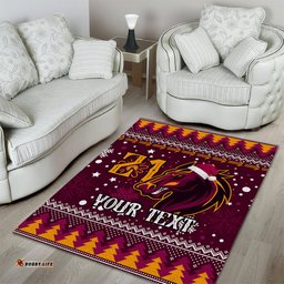 Custom Broncos Rugby Area Rug Heart Of All Queenland Christmas Vibe Unique