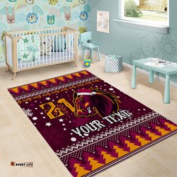Custom Broncos Rugby Area Rug Heart Of All Queenland Christmas Vibe Unique