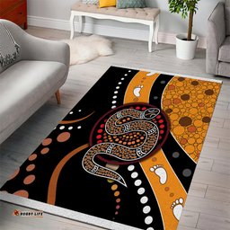 aboriginal snake pattern dot art area rug ts04 tee aussie