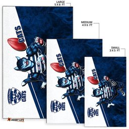 AFL Area Rug Cats Fire Style