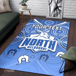 Custom Personalised Kangaroos Football NAIDOC Week Area Rug North Melbourne Aboriginal Dhari Ver.02