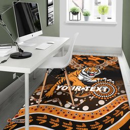 Custom Personalised Tigers Rugby ANZAC Day Camouflage Indigenous Art Area Rug