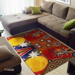 area rug aboriginal dot painting flags crocodile tee aussie