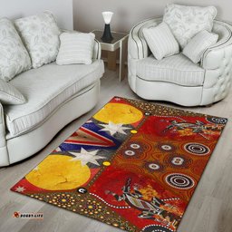 area rug aboriginal dot painting flags crocodile tee aussie