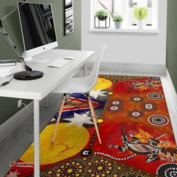 area rug aboriginal dot painting flags crocodile tee aussie