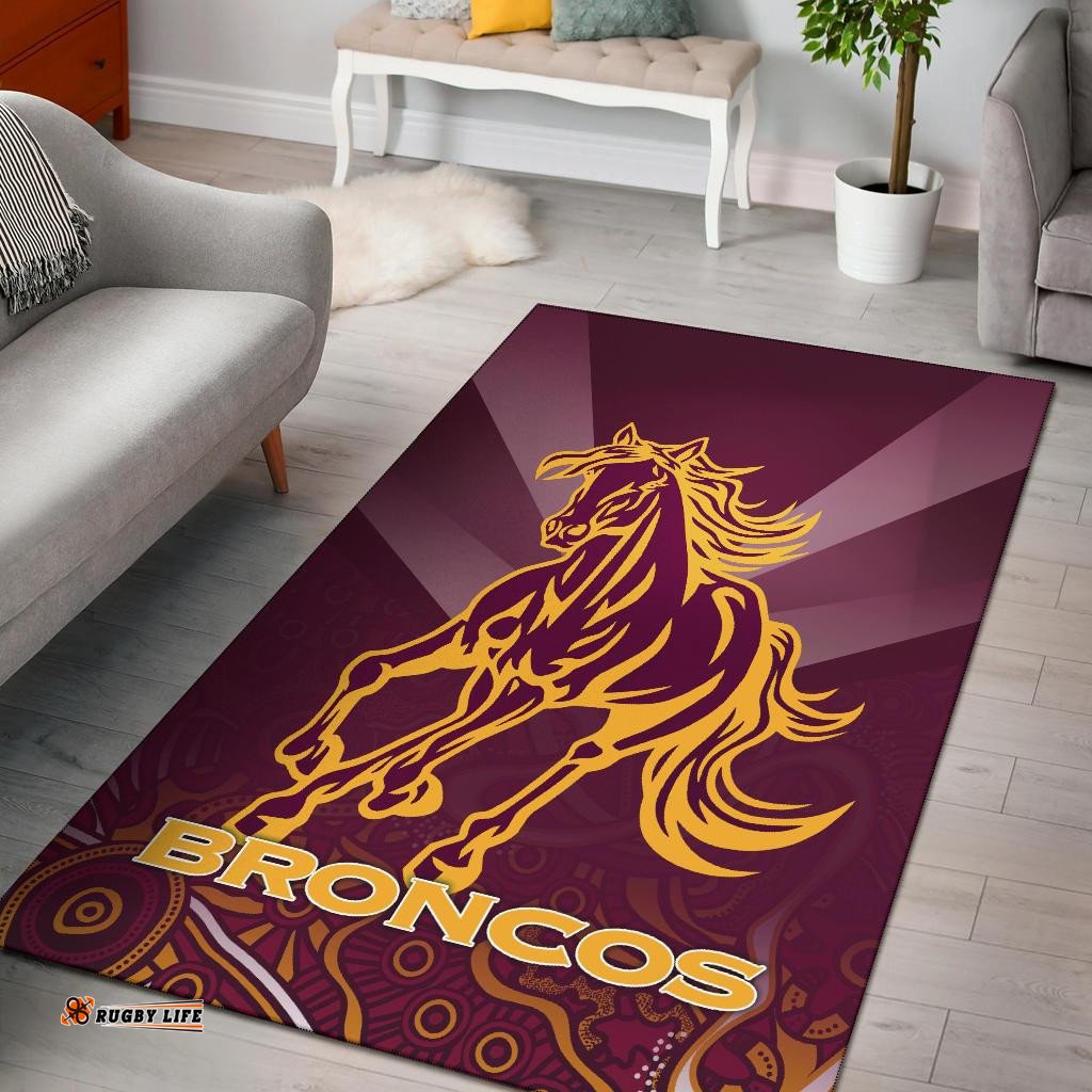 brisbane broncos indigenous area rug tee aussie