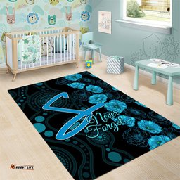 Strikers Cricket Never Forget Custom Area Rug ANZAC Day with Poppy Aboriginal