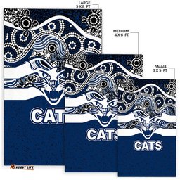 Geelong Cats Indigenous Basic Style Flag Area Rug