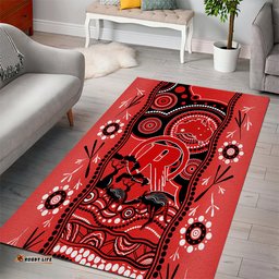 Melbourne Renegades Cricket Area Rug Happy Australia Day Aboriginal Art