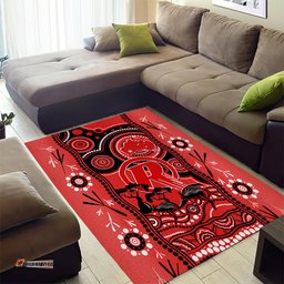 Melbourne Renegades Cricket Area Rug Happy Australia Day Aboriginal Art