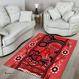 Melbourne Renegades Cricket Area Rug Happy Australia Day Aboriginal Art