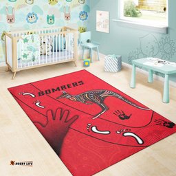 Bombers Indigenous Area Rug Essendon for Life