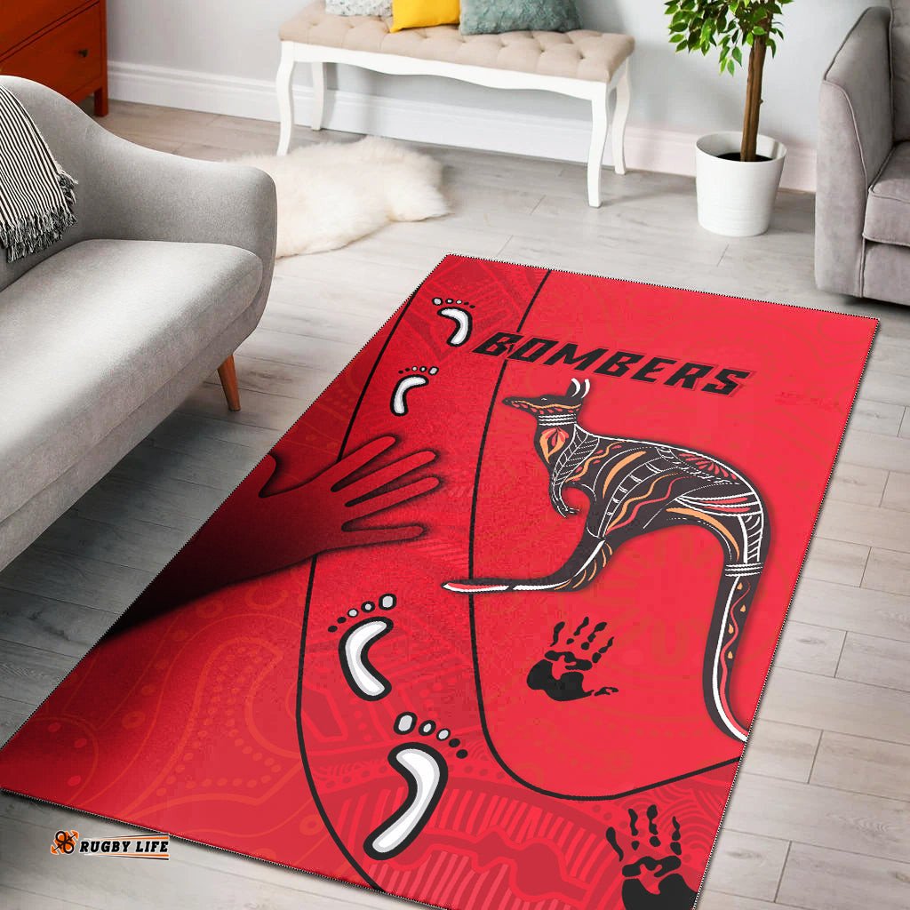 Bombers Indigenous Area Rug Essendon for Life