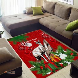 Personalised Kangaroo Lover Area Rug Australia Merry Christmas Aboriginal