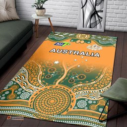 Australia Rugby Area Rug Aussie Sevens Original Indigenous