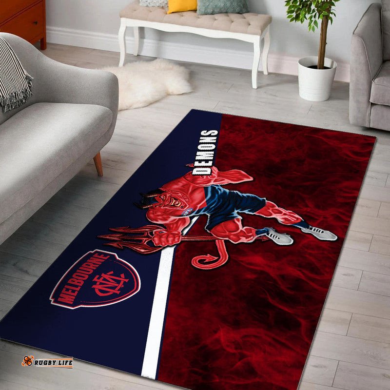 AFL Area Rug Demons Fire Style