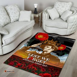 Australia ANZAC Day Area Rug Lest We Forget Australian Army Corps
