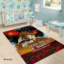 Australia ANZAC Day Area Rug Lest We Forget Australian Army Corps