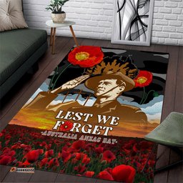 Australia ANZAC Day Area Rug Lest We Forget Australian Army Corps