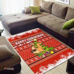 australia christmas kangaroo aboriginal pattern area rug tee aussie