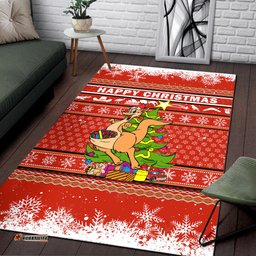 australia christmas kangaroo aboriginal pattern area rug tee aussie