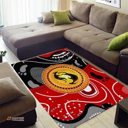 aboriginal flag style dot art and abstract kangaroo area rug ts04 tee aussie