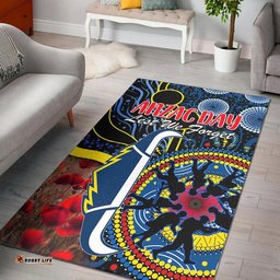 cowboys rugby anzac area rug aboriginal military and poppy flowers tee aussie