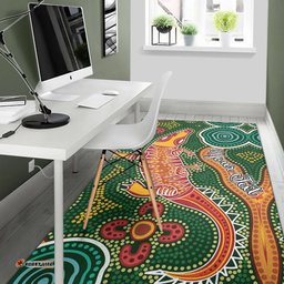 Custom Personalised Aboriginal Art Crocodile Area Rug You Are Number One