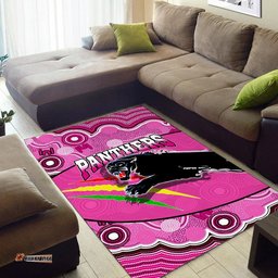 Panthers Rugby Area Rug Aboriginal Basic Style Pink