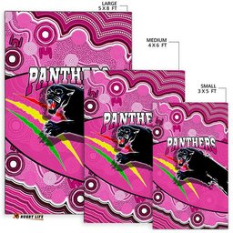 Panthers Rugby Area Rug Aboriginal Basic Style Pink