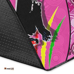 Panthers Rugby Area Rug Aboriginal Basic Style Pink