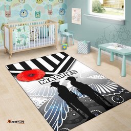 Magpies Area Rug Collingwood ANZAC Day Special Version