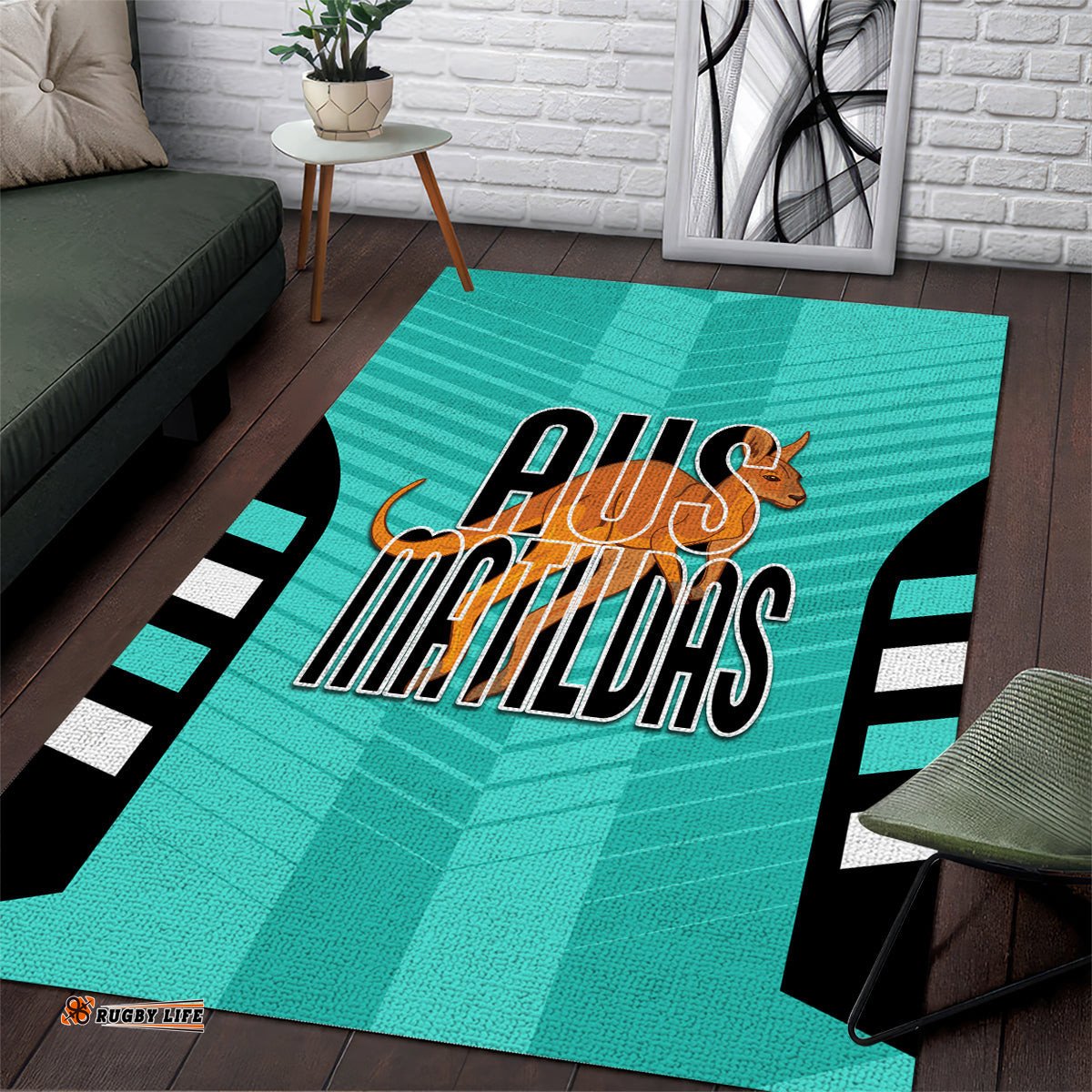 custom australia soccer area rug go matildas dynamic turquoise tee aussie